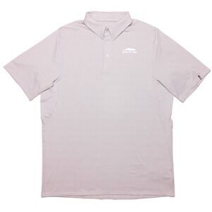 KJUS Grove XXIII Performance Polo Shirt Michael Jordan Gray Striped XL